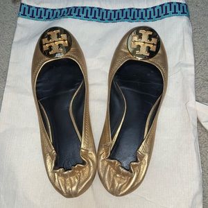 Tory Burch Reva Gold Logo Flats Ballerina 9